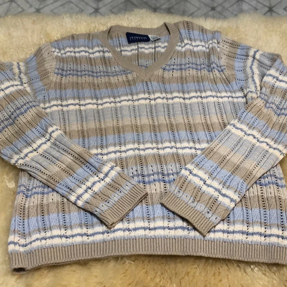 Coastal vibe open knit sweater size S